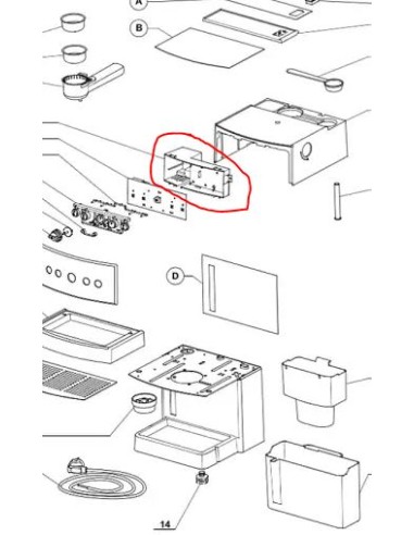 SUPPORT PLATINE pour cafetière magimix