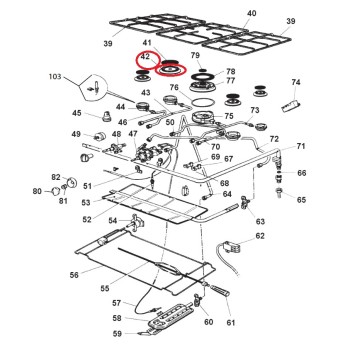 Bruleur Diffuseur pour Cuisiniére FAGOR
