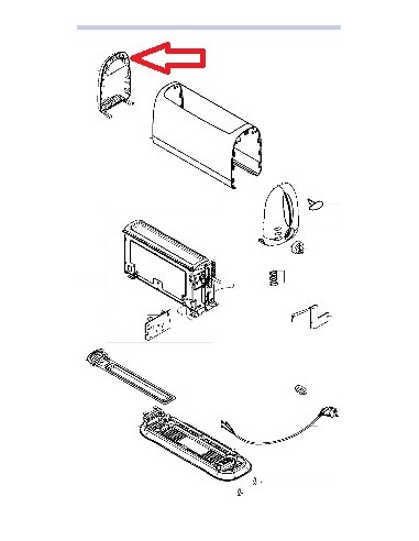 Cache/arriere/noir+Isolant pour Grille Pain subito moulinex
