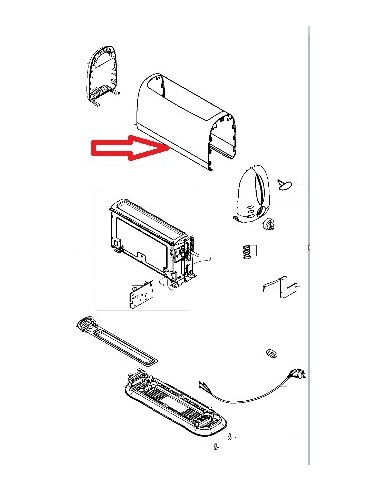 Corps/rouge pour Grille Pain subito moulinex
