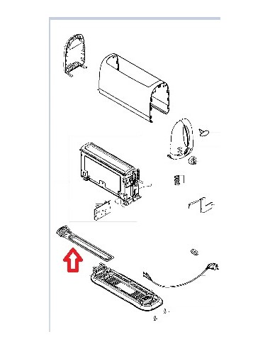Tiroir+Poignee/noir pour Grille Pain subito moulinex