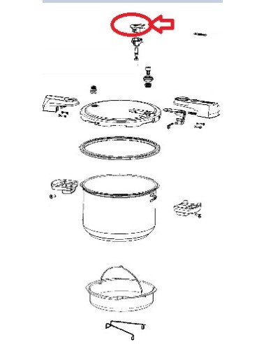 Soupape/fonctionnement/gris pour Cocotte Seb