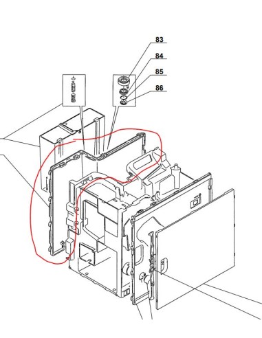 PAROI LATERALE GAUCHE pour machine magimix