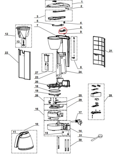 BOUCHON TUYAU pour machine à café magimix