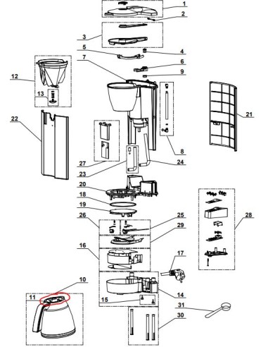 COUVERCLE THERMOS pour cafetière magimix