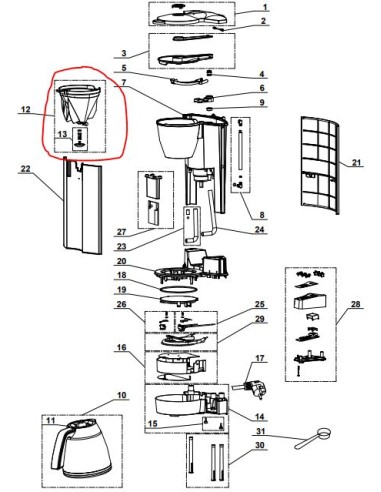ENSEMBLE ANTI GOUTTE pour cafetière magimix