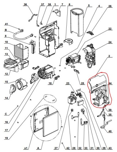 Support droit pour cafetière Nespresso MAGIMIX