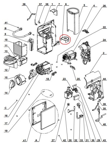 Support réservoir pour machine à café nespresso MAGIMIX