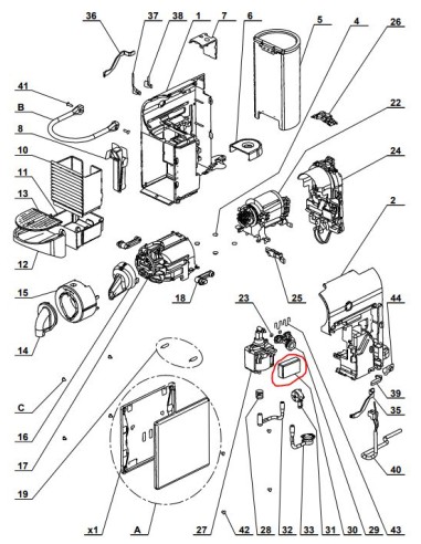 CACHE POMPE pour cafetière nespresso magimxi