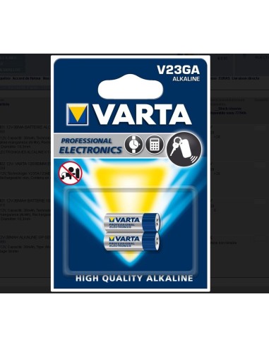 Lot de 2 Piles 12V 120 x 80mm Varta 