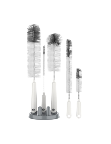 Ensemble de 5 Brosses à Bouteille avec Support de Rangement