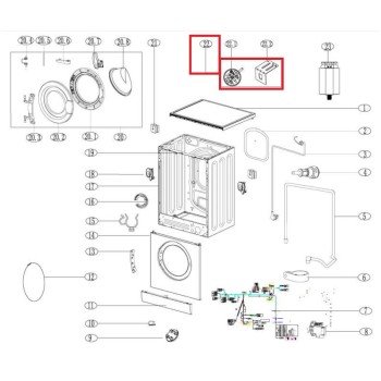 Charnière de Hublot pour Lave Linge SABA