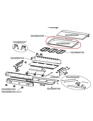 PLAQUE DE CUISSON FONTE EMAILLEE AVEC 4 VIS SUPPORT - BRILLANTE pour plancha campingaz