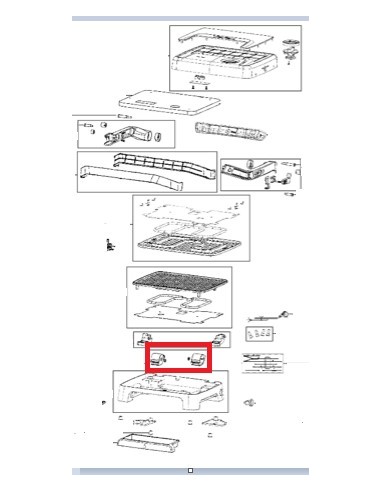 Couvercle/axe/gauche+Droite pour Grille Viande TEFAL