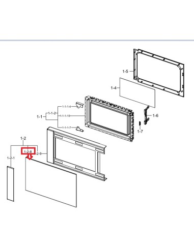 Verre de Porte pour Micro Ondes SAMSUNG