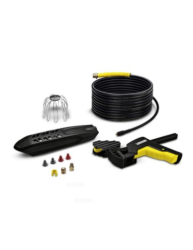 Kit de Nettoyage de Gouttières & Canalisations 20M pour Nettoyeur Haute Pression K 2/ 3/ 4/ 5/ 6/ 7 Karcher