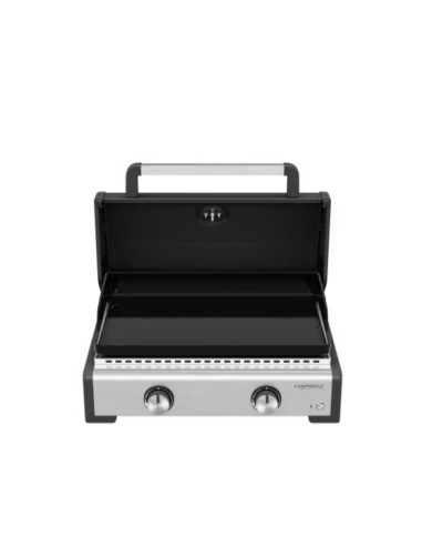 PLANCHA GAZ A POSER MASTER 2 COOK - Châssis inox - Plaque fonte - Couvercle de cuisson - Housse incluse