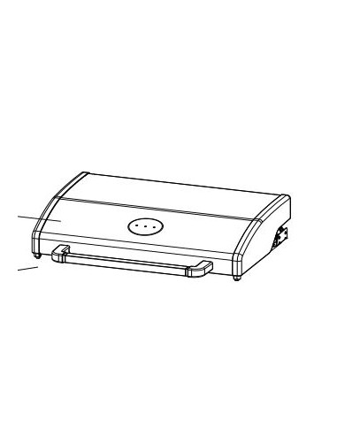 COUVERCLE AVEC POIGNEE, THERMOMETRE ET BIELLETTES - NOIR pour plancha campingaz