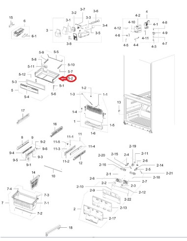 Tiroir pour Réfrigérateur SAMSUNG