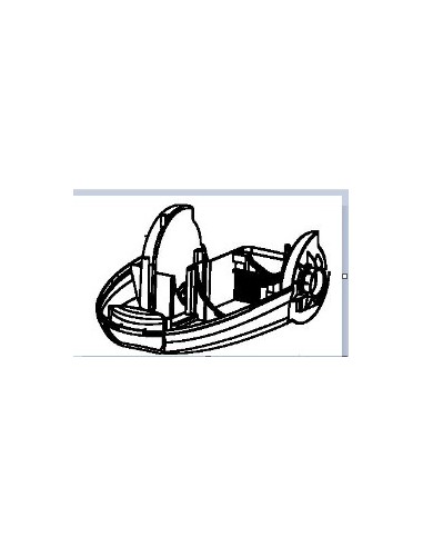 Demi boitier/inferieur/marron pour Aspirateur COMPACTEO ERGO MOULINEX