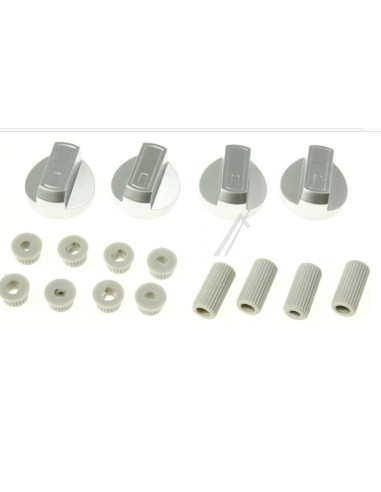 Lot de 4 Manettes Universel Argent