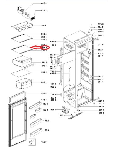 Clayette Verre 460x375x3,2 pour Réfrigérateur INDESIT