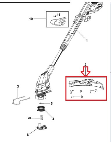 Sortie Ensemble Protecteur pour Coupe Bordure BLACK DECKER