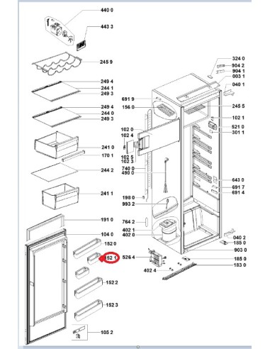 Balconnet pour Réfrigérateur INDESIT