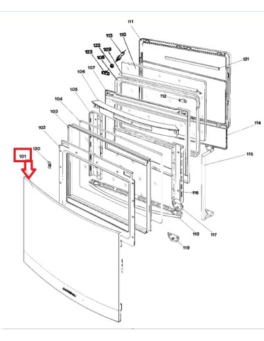Vitre de Façade pour Four Gaggenau