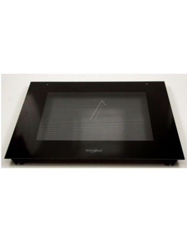 Vitre de Porte de Four + Équerres 594x480x4mm pour Four Whirlpool