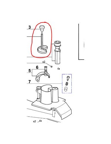 ENSEMBLE POUSSOIR pour Robot coupe