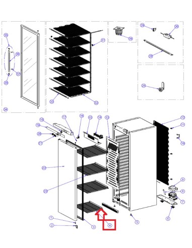 Grille Intérieur pour Armoire Réfrigérer DIAMOND