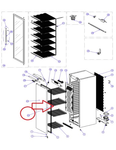 Clayette 497x510mm pour Armoire Réfrigérer DIAMOND