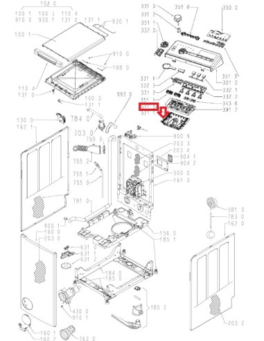 Platine de Commande Programmé pour Machine à Laver WHIRLPOOL