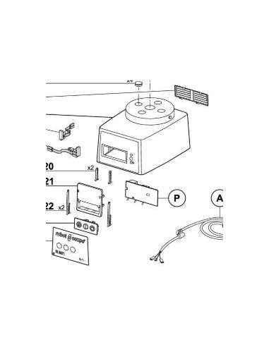 ENSEMBLE SUPPORT MOTEUR GRIS pour Robot coupe