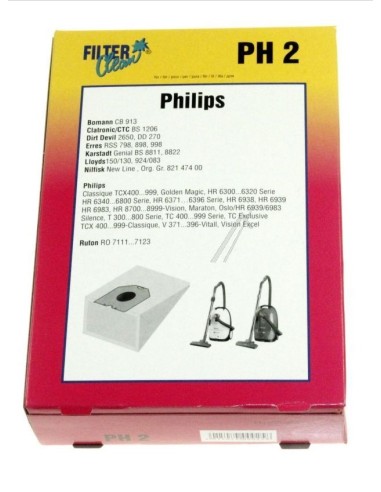 Sacs x6 aspirateur pour Aspirateur PHILIPS