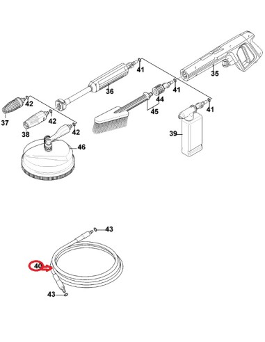 Tuyau Flexible pour Nettoyeur Haute Pression BLACK DECKER
