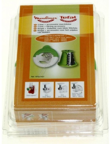 Cône avec Accessoire Macédoine pour Hachoir Fresh Express / HV4 Moulinex 