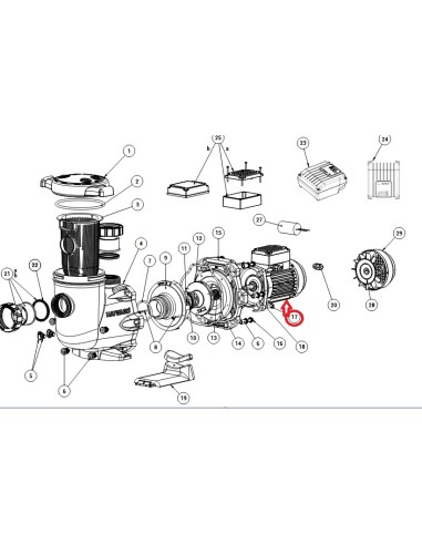 Moteur pour Pompe Tristar Hayward