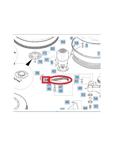 Courroie Dentée HTD-475-5M-40 CXPIII pour Autolaveuse BD 530 BAT Kärcher