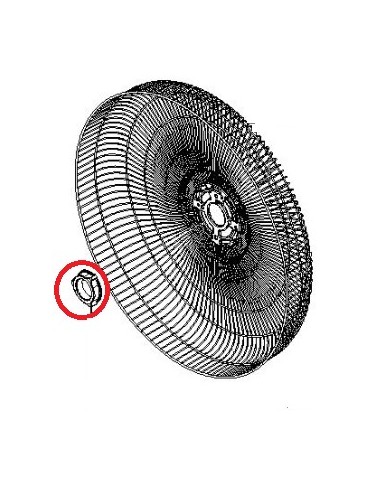 Ecrou/grille/arriere pour Ventilateur TURBO SILENCE EXTREM ROWENTA