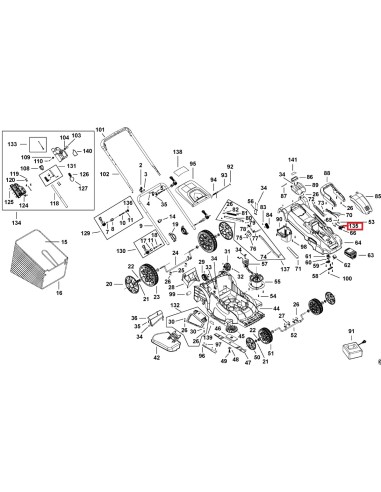 Batterie Connecteur pour Tondeuse BLACK DECKER