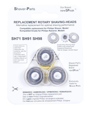 Tête de Rasage Avec Anneaux de Fixation pour Rasoir PHILIPS
