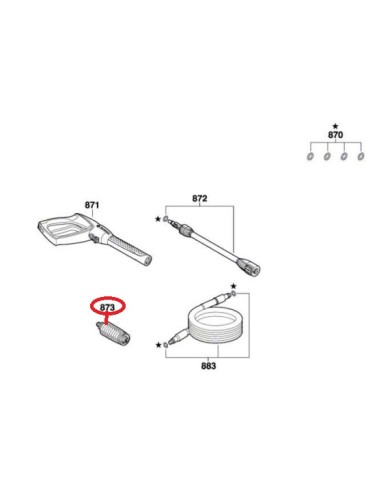 Tête de Jet Fixe pour Nettoyeur Haute Pression BOSCH