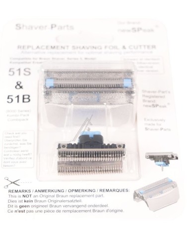 Combi Pack Tête de Rasoir pour Rasoir BRAUN