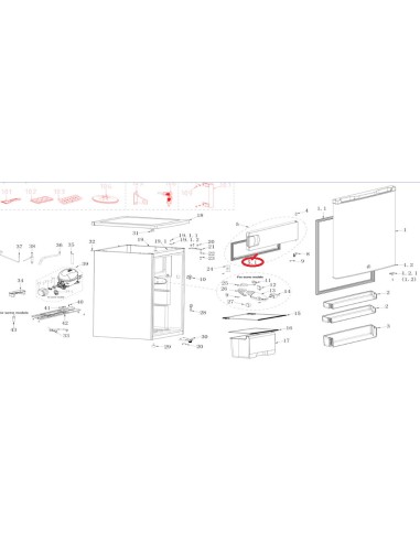 Joint de Freezer 400 x180 x 15 mm pour Réfrigérateur FAR