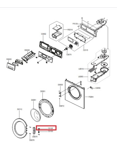 Ressort Poignée pour Machine à Laver SAMSUNG