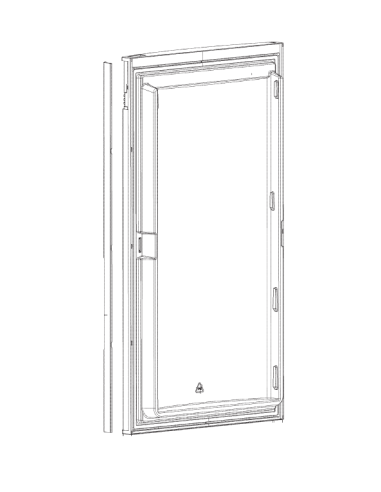 Porte Complète Service 519 x 915m pour Réfrigérateur Dometic