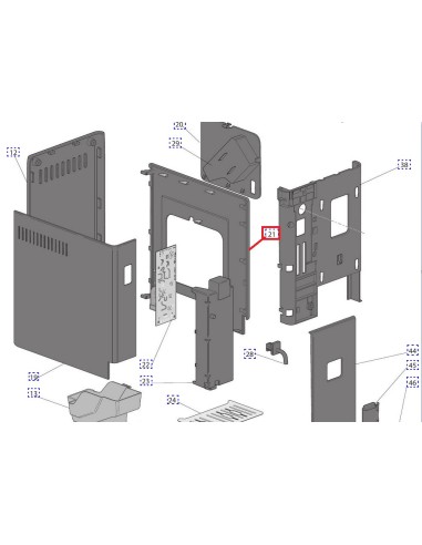 Flanc Droit pour cafetière delonghi