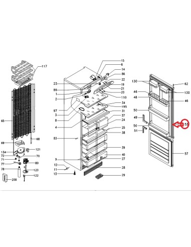 Porte Réfrigérateur pour Réfrigérateur FAGOR